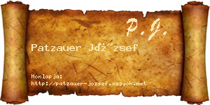 Patzauer József névjegykártya